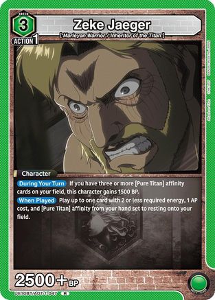 Zeke Jaeger (047) (UE10BT/AOT-1-047) [UE10BT: Attack on Titan] Foil - Deck Out Gaming
