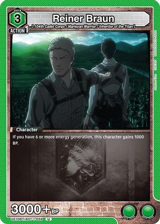 Reiner Braun (059) (UE10BT/AOT-1-059) [UE10BT: Attack on Titan] - Deck Out Gaming