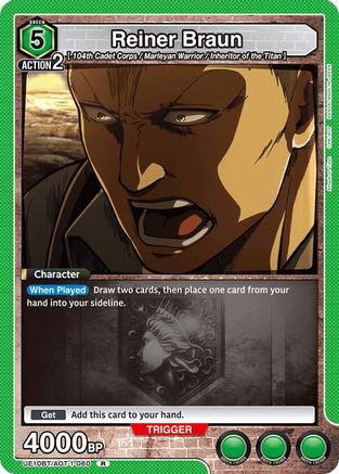 Reiner Braun (060) (UE10BT/AOT-1-060) [UE10BT: Attack on Titan] Foil - Deck Out Gaming
