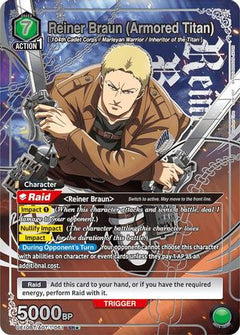 Reiner Braun (Armored Titan) (SR*) (UE10BT/AOT-1-061) [UE10BT: Attack on Titan] Foil - Deck Out Gaming