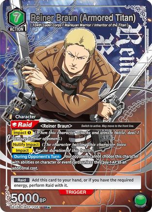 Reiner Braun (Armored Titan) (SR*) (UE10BT/AOT-1-061) [UE10BT: Attack on Titan] Foil - Deck Out Gaming