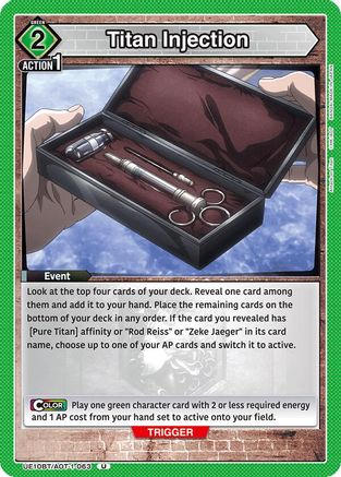 Titan Injection (UE10BT/AOT-1-063) [UE10BT: Attack on Titan] - Deck Out Gaming
