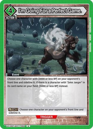 I'm Going For a Perfect Game. (UE10BT/AOT-1-066) [UE10BT: Attack on Titan] - Deck Out Gaming