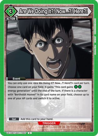 Are We Doing It?! Now...?! Here?! (UE10BT/AOT-1-067) [UE10BT: Attack on Titan] - Deck Out Gaming