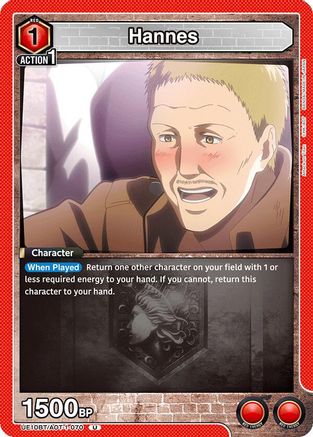 Hannes (UE10BT/AOT-1-070) [UE10BT: Attack on Titan] - Deck Out Gaming