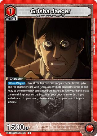 Grisha Jaeger (UE10BT/AOT-1-072) [UE10BT: Attack on Titan] - Deck Out Gaming