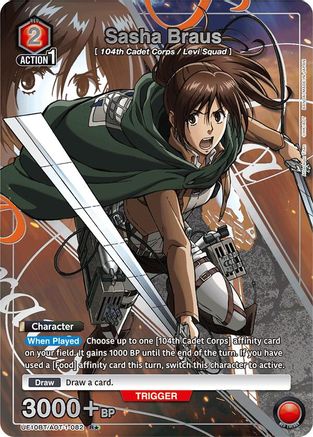 Sasha Braus (082) (R*) (UE10BT/AOT-1-082) [UE10BT: Attack on Titan] Foil - Deck Out Gaming