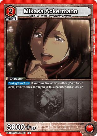 Mikasa Ackermann (086) (UE10BT/AOT-1-086) [UE10BT: Attack on Titan] - Deck Out Gaming