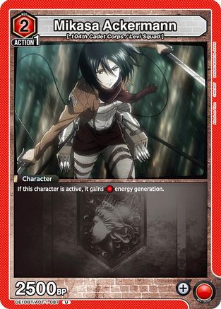 Mikasa Ackermann (087) (UE10BT/AOT-1-087) [UE10BT: Attack on Titan] - Deck Out Gaming