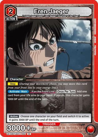 Eren Jaeger (091) (UE10BT/AOT-1-091) [UE10BT: Attack on Titan] Foil - Deck Out Gaming