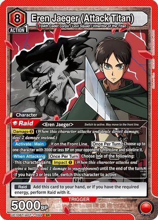 Eren Jaeger (Attack Titan) (094) (UE10BT/AOT-1-094) [UE10BT: Attack on Titan] Foil - Deck Out Gaming