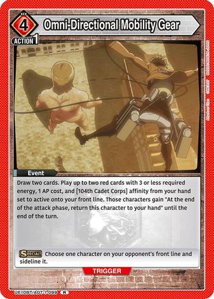 Omni-Directional Mobility Gear (UE10BT/AOT-1-099) [UE10BT: Attack on Titan] Foil - Deck Out Gaming