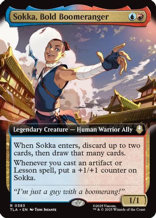 Sokka, Bold Boomeranger (Extended Art) (383) [Avatar: The Last Airbender] foil - Deck Out Gaming