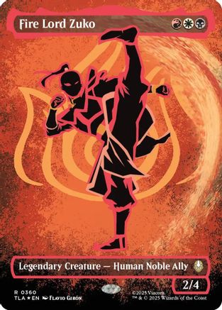 Fire Lord Zuko (Borderless Battle Pose) (360) [Avatar: The Last Airbender] foil - Deck Out Gaming