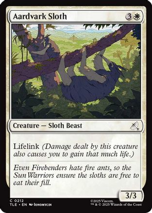 Aardvark Sloth (212) [Avatar: The Last Airbender: Eternal-Legal] - Deck Out Gaming