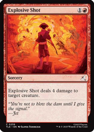 Explosive Shot (236) [Avatar: The Last Airbender: Eternal-Legal] foil - Deck Out Gaming