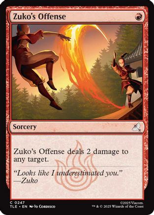 Zuko's Offense (247) [Avatar: The Last Airbender: Eternal-Legal] - Deck Out Gaming