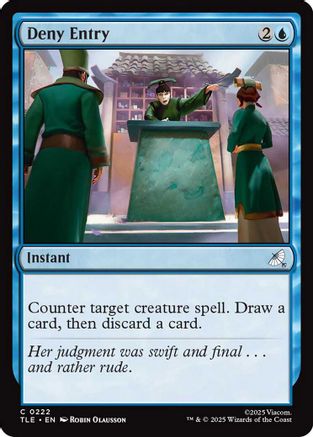 Deny Entry (222) [Avatar: The Last Airbender: Eternal-Legal] - Deck Out Gaming