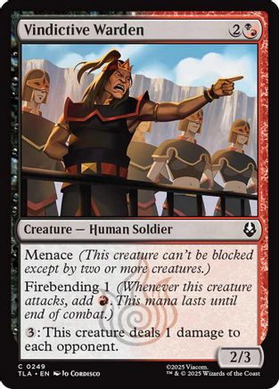 Vindictive Warden (249) [Avatar: The Last Airbender] - Deck Out Gaming