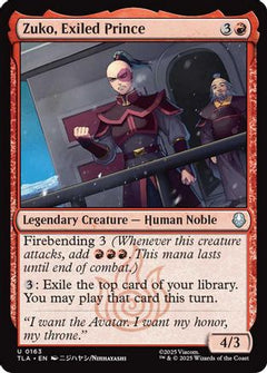 Zuko, Exiled Prince (163) [Avatar: The Last Airbender] foil - Deck Out Gaming