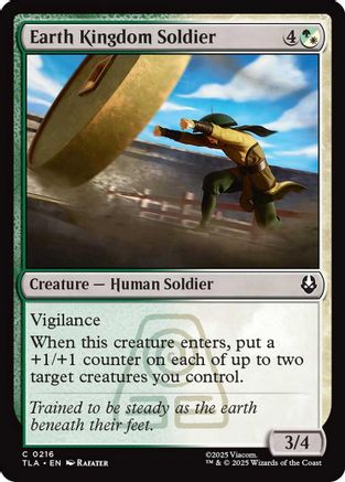 Earth Kingdom Soldier (216) [Avatar: The Last Airbender: Eternal-Legal] foil - Deck Out Gaming