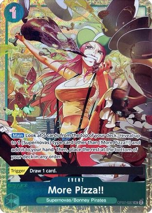 More Pizza!! (Premium Card Collection -Best Selection Vol. 4-) (OP07-037) [One Piece Promotion Cards] Foil - Deck Out Gaming
