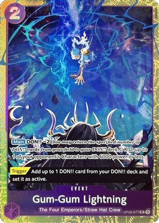 Gum-Gum Lightning (Premium Card Collection -Best Selection Vol. 4-) (OP09-077) [One Piece Promotion Cards] Foil - Deck Out Gaming