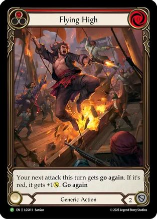 Flying High (Red) - LGS411 (LGS411) [Flesh and Blood: Promo Cards] Rainbow Foil - Deck Out Gaming