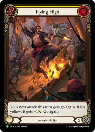 Flying High (Yellow) - LGS412 (LGS412) [Flesh and Blood: Promo Cards] Rainbow Foil - Deck Out Gaming