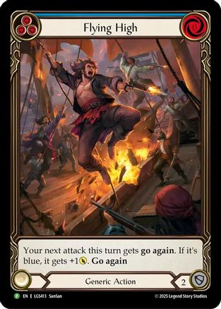 Flying High (Blue) - LGS413 (LGS413) [Flesh and Blood: Promo Cards] Rainbow Foil - Deck Out Gaming