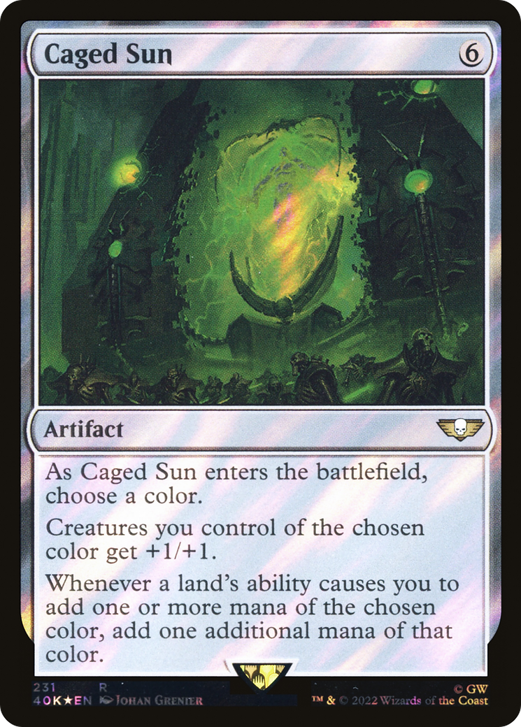 Caged Sun (Surge Foil) (231) [Warhammer 40,000 Commander] foil - Deck Out Gaming