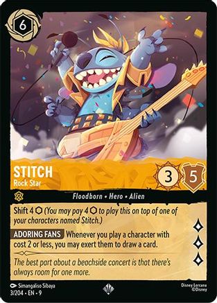 Stitch - Rock Star (3/204) [Fabled] - Deck Out Gaming