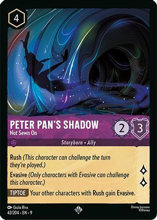 Peter Pan's Shadow - Not Sewn On (42/204) [Fabled] Cold Foil - Deck Out Gaming