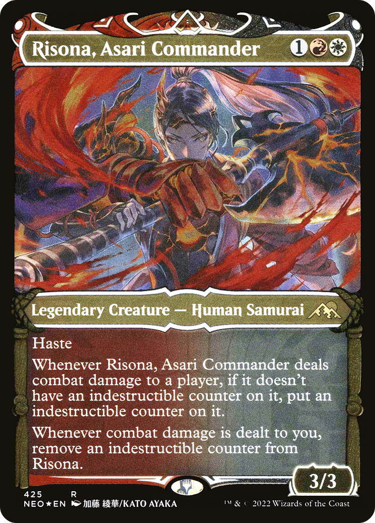 Risona, Asari Commander (425) [Kamigawa: Neon Dynasty] etched - Deck Out Gaming