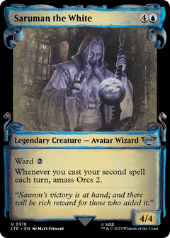 Saruman the White (Showcase Scrolls) (518) [The Lord of the Rings: Tales of Middle-earth] foil - Deck Out Gaming
