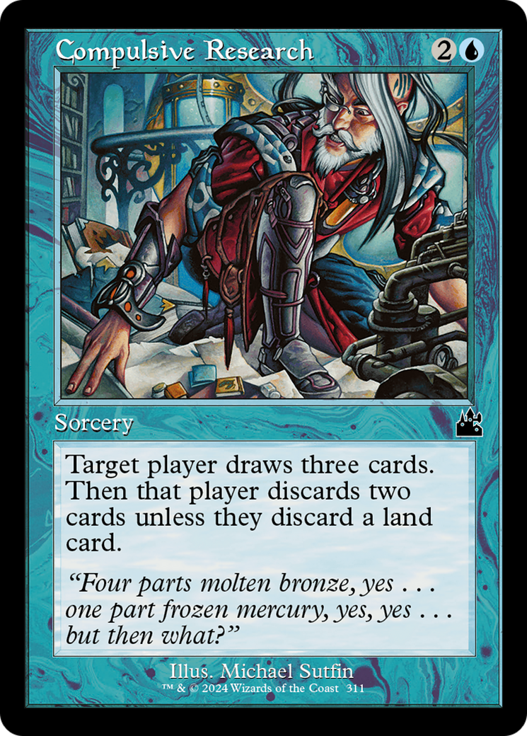 Compulsive Research (Retro Frame) (311) [Ravnica Remastered] - Deck Out Gaming