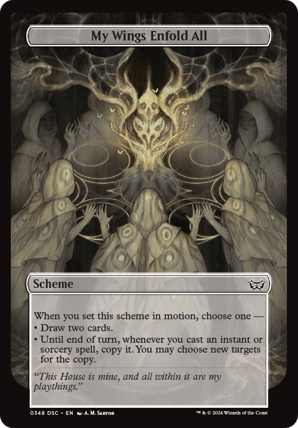 My Wings Enfold All (Full Art) (348) [Duskmourn: House of Horror Commander] - Deck Out Gaming