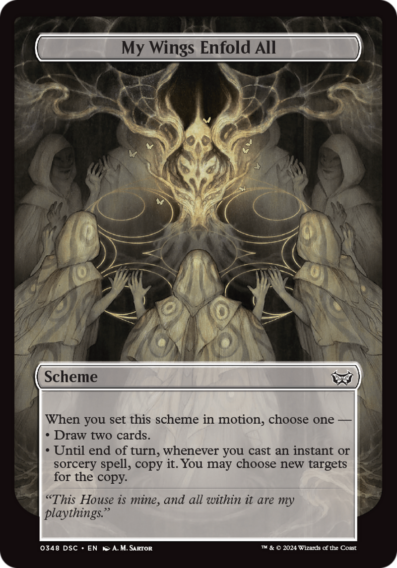 My Wings Enfold All (Full Art) (348) [Duskmourn: House of Horror Commander] - Deck Out Gaming