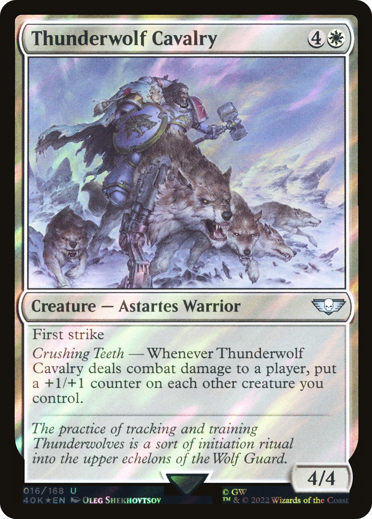 Thunderwolf Cavalry (Surge Foil) (16) [Warhammer 40,000 Commander] foil - Deck Out Gaming