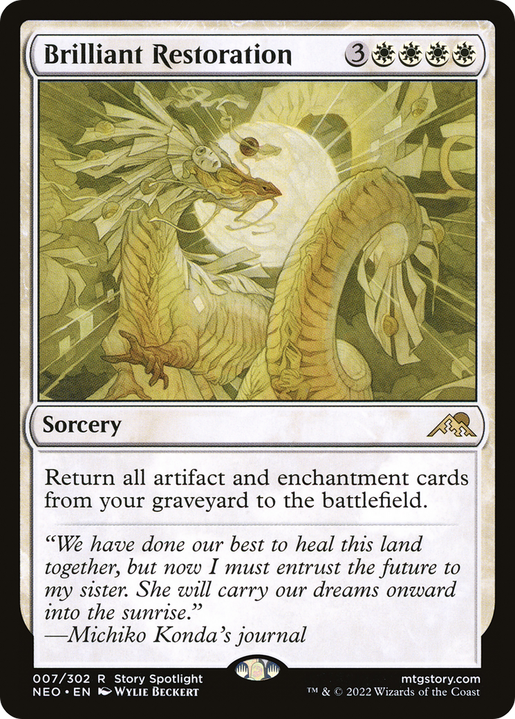 Brilliant Restoration (7) [Kamigawa: Neon Dynasty] foil - Deck Out Gaming