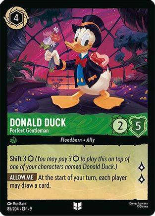 Donald Duck - Perfect Gentleman (85/204) [Fabled] Cold Foil - Deck Out Gaming