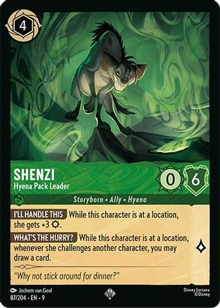 Shenzi - Hyena Pack Leader (87/204) [Fabled] Cold Foil - Deck Out Gaming