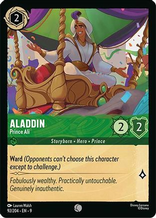 Aladdin - Prince Ali (92/204) [Fabled] Cold Foil - Deck Out Gaming