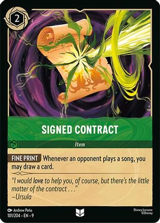 Signed Contract (101/204) [Fabled] - Deck Out Gaming