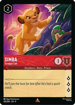 Simba - Scrappy Cub (105/204) [Fabled] Cold Foil - Deck Out Gaming