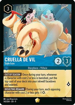 Cruella De Vil - Style Icon (143/204) [Fabled] - Deck Out Gaming