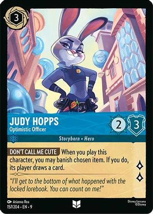 Judy Hopps - Optimistic Officer (157/204) [Fabled] Cold Foil - Deck Out Gaming