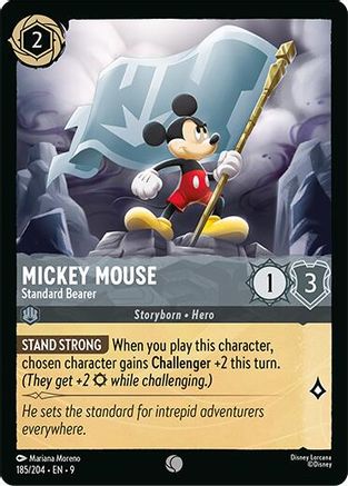 Mickey Mouse - Standard Bearer (185/204) [Fabled] Cold Foil - Deck Out Gaming