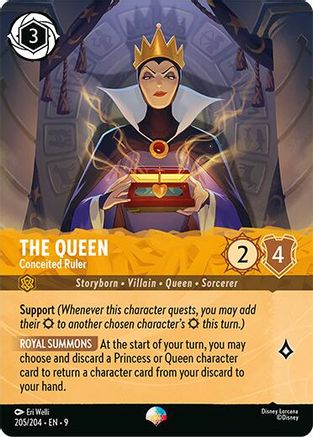The Queen - Conceited Ruler (Epic) (205/204) [Fabled] Holofoil - Deck Out Gaming