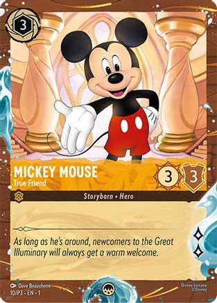 Mickey Mouse - True Friend (Disney Cruise Promo) (10/P3) [Disney Lorcana Promo Cards] Holofoil - Deck Out Gaming